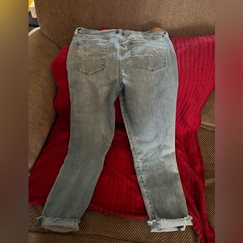 American Eagle Hi-Rise Jegging Crop Blue  Jeans